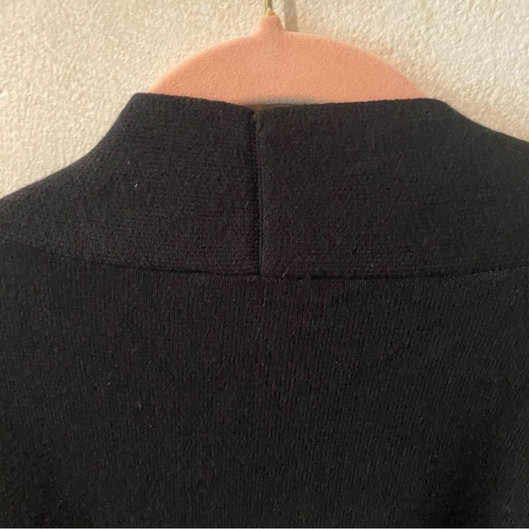 Vila Milano large black long open front peplum hem cardigan - Picture 6 of 10